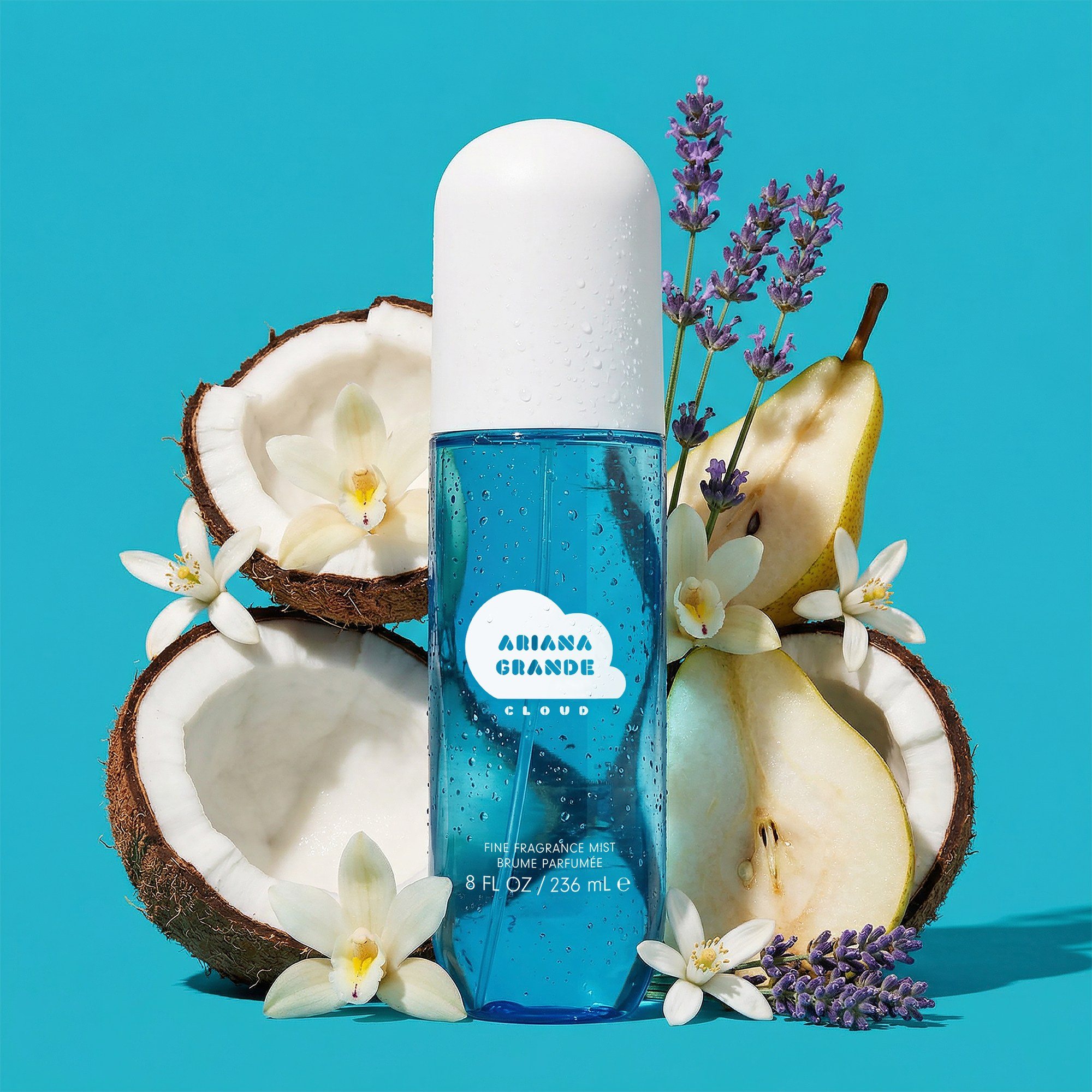 Cloud mist with coconut, pear, lavender and orchid on teal