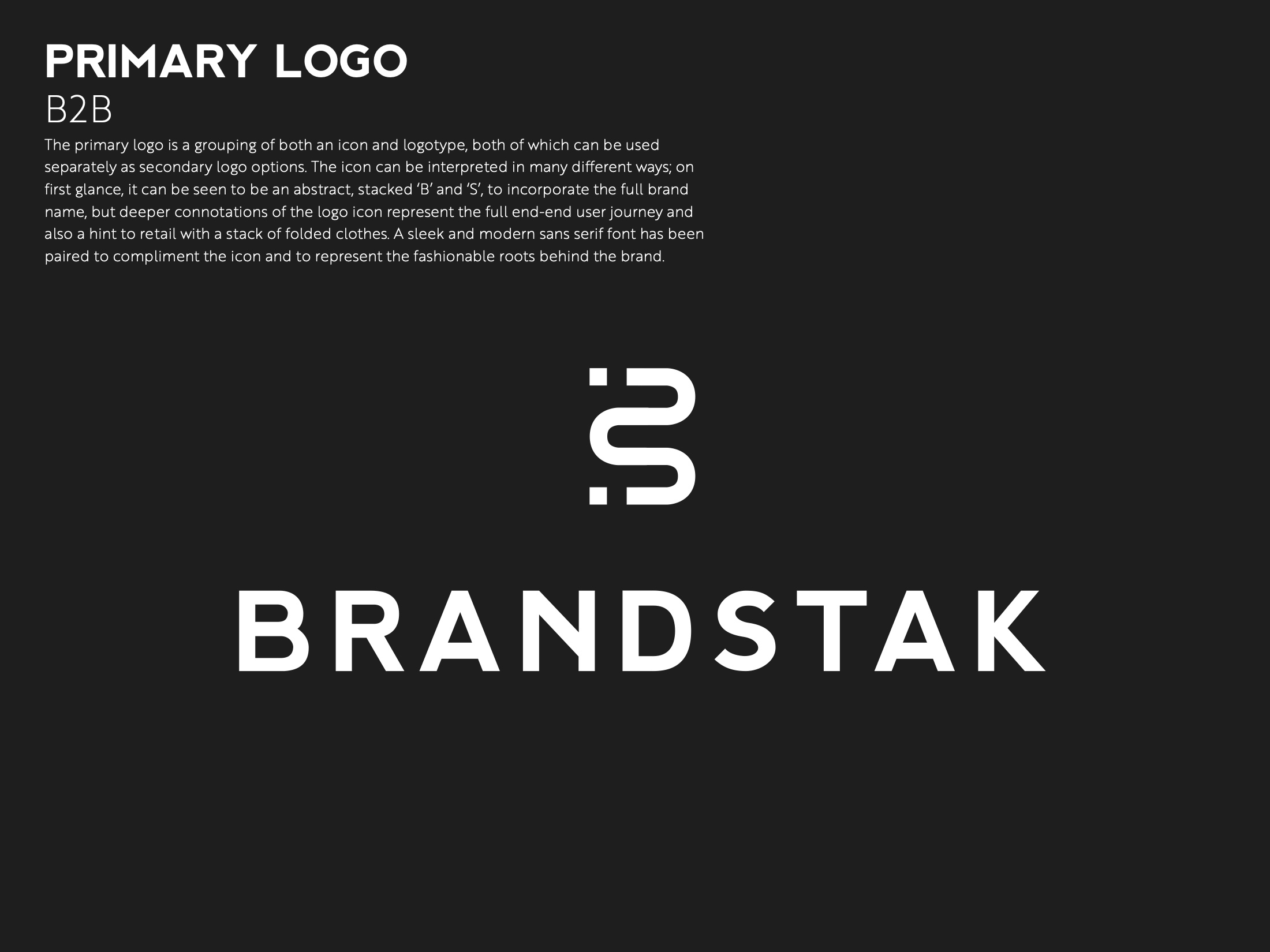 The BrandStak B2B primary logo