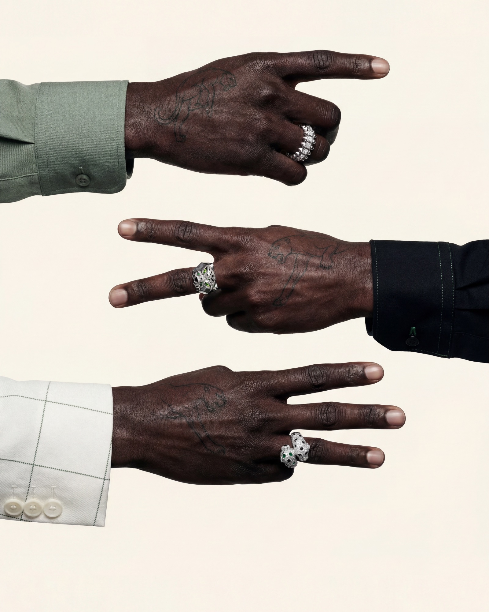 The three hands again, without the line