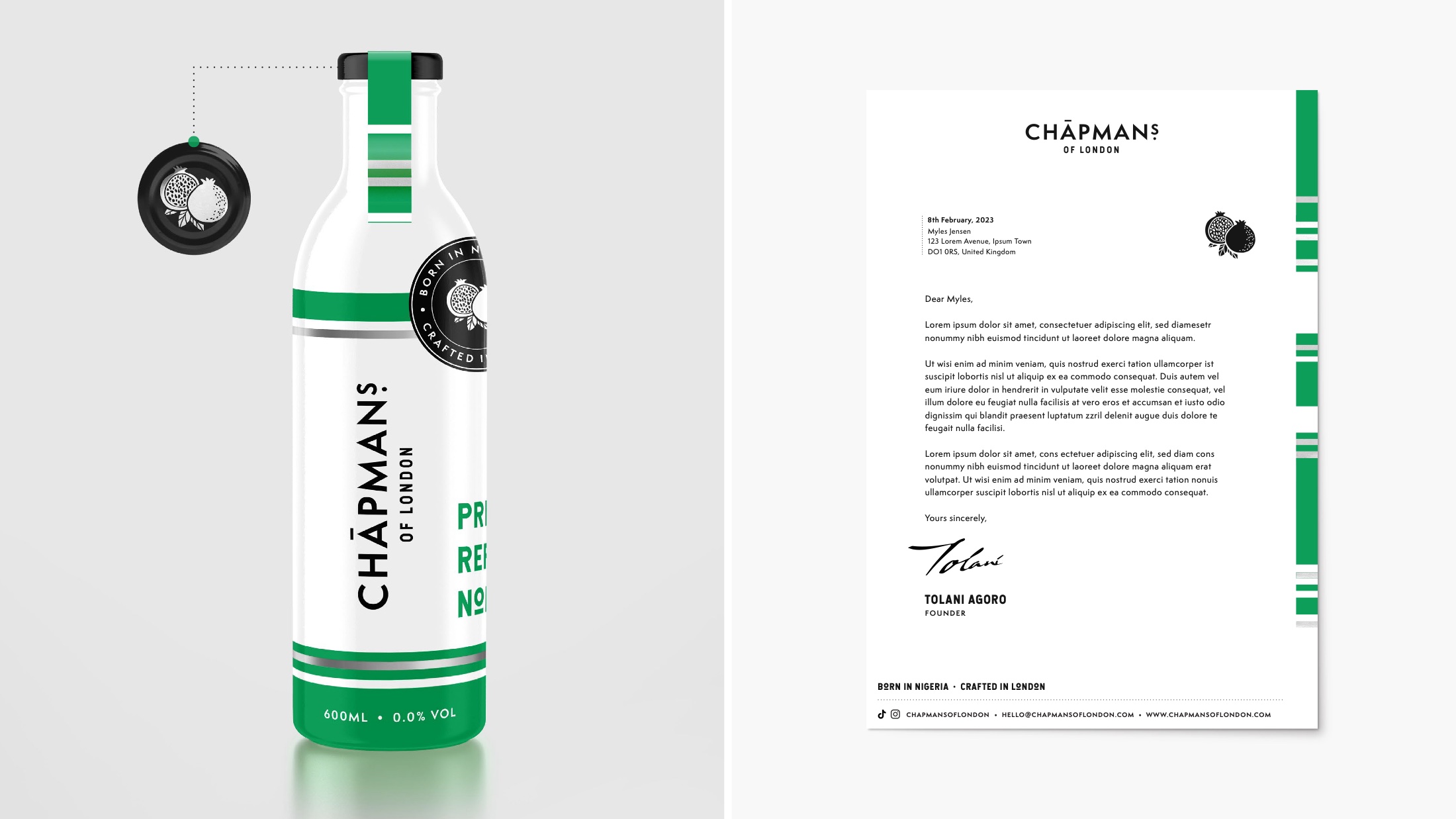 The Chapmans bottle, green variant