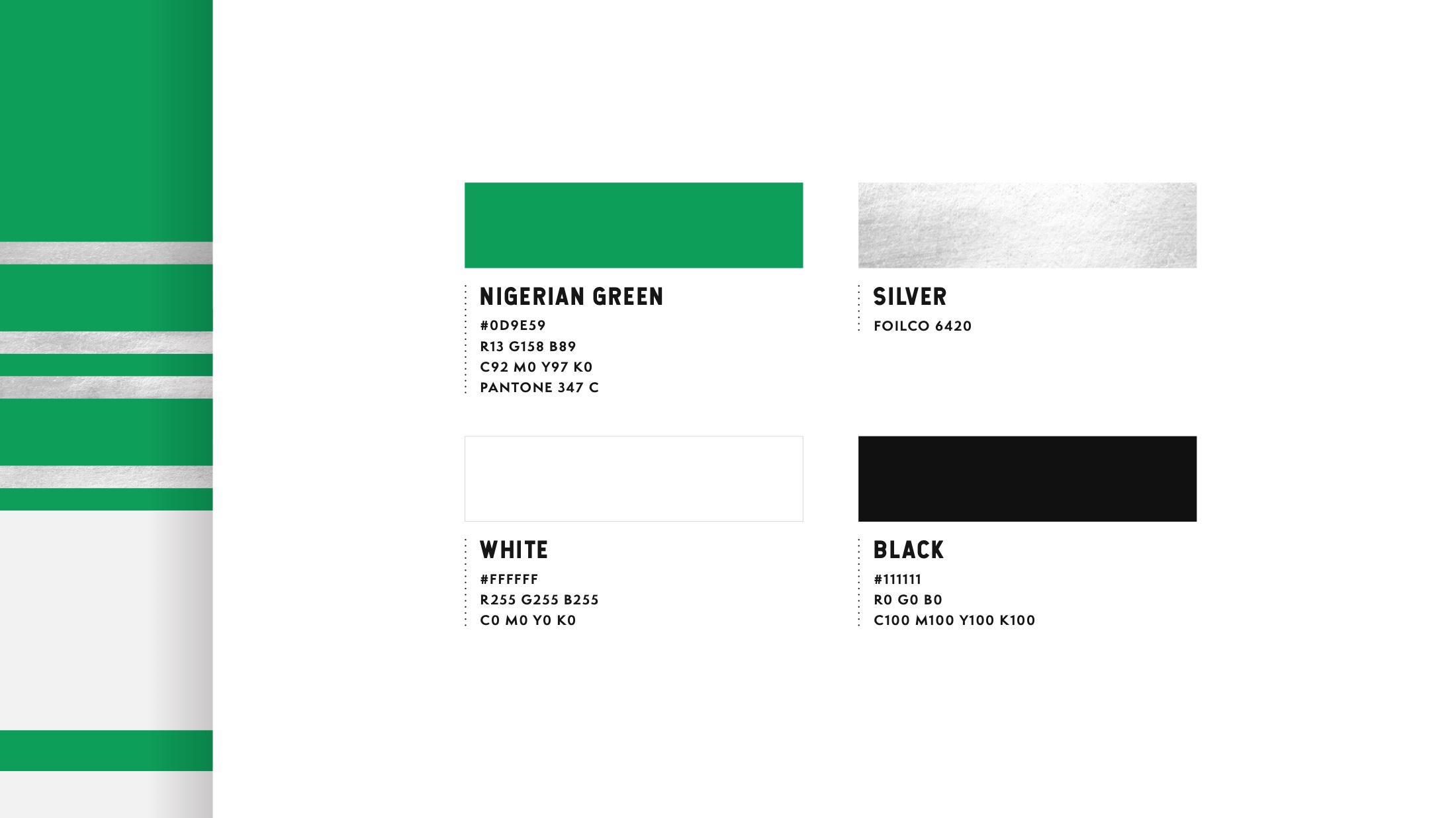 The Chapmans palette with hex, CMYK, Pantone and foil references
