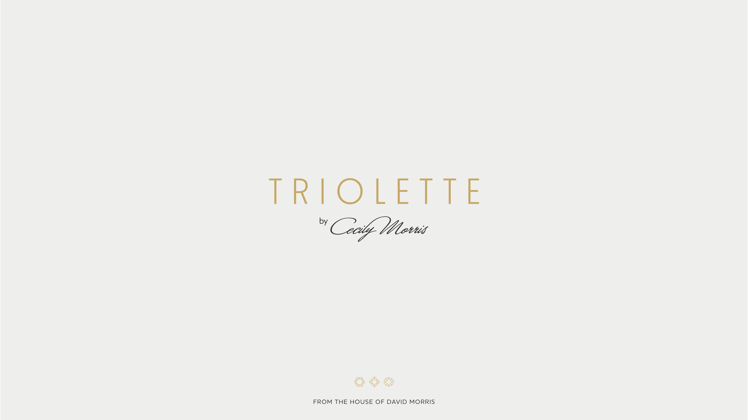 Triolette by Cecily Morris: the wordmark lockup, from the House of David Morris