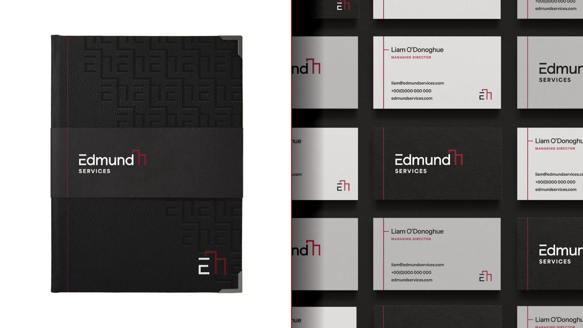 The Edmund Services business card system