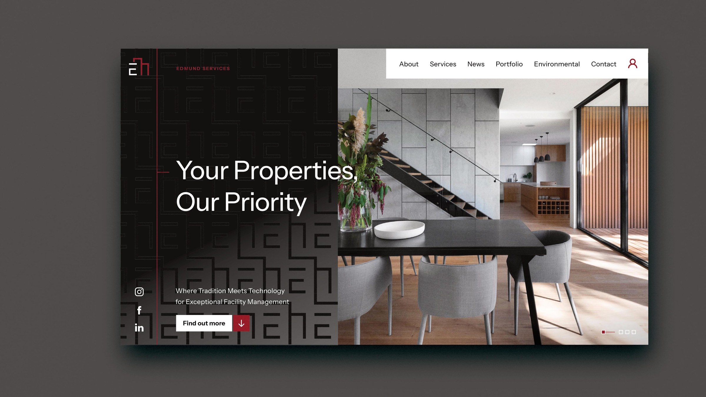 The Edmund Services website design