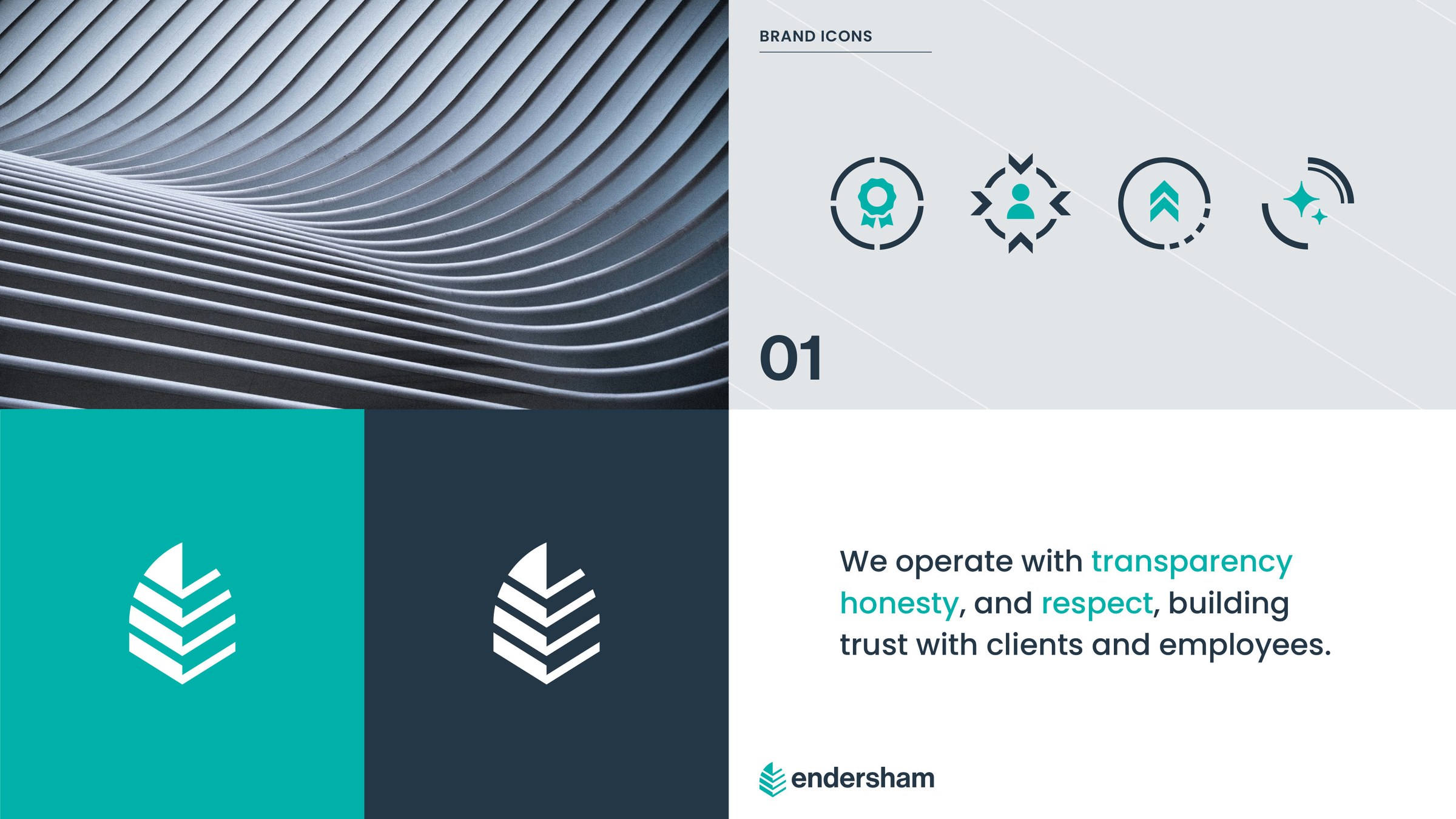 Brand icon set and mark construction