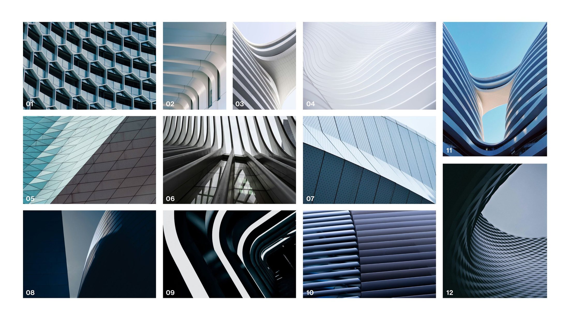 Photography direction, architectural forms and surfaces