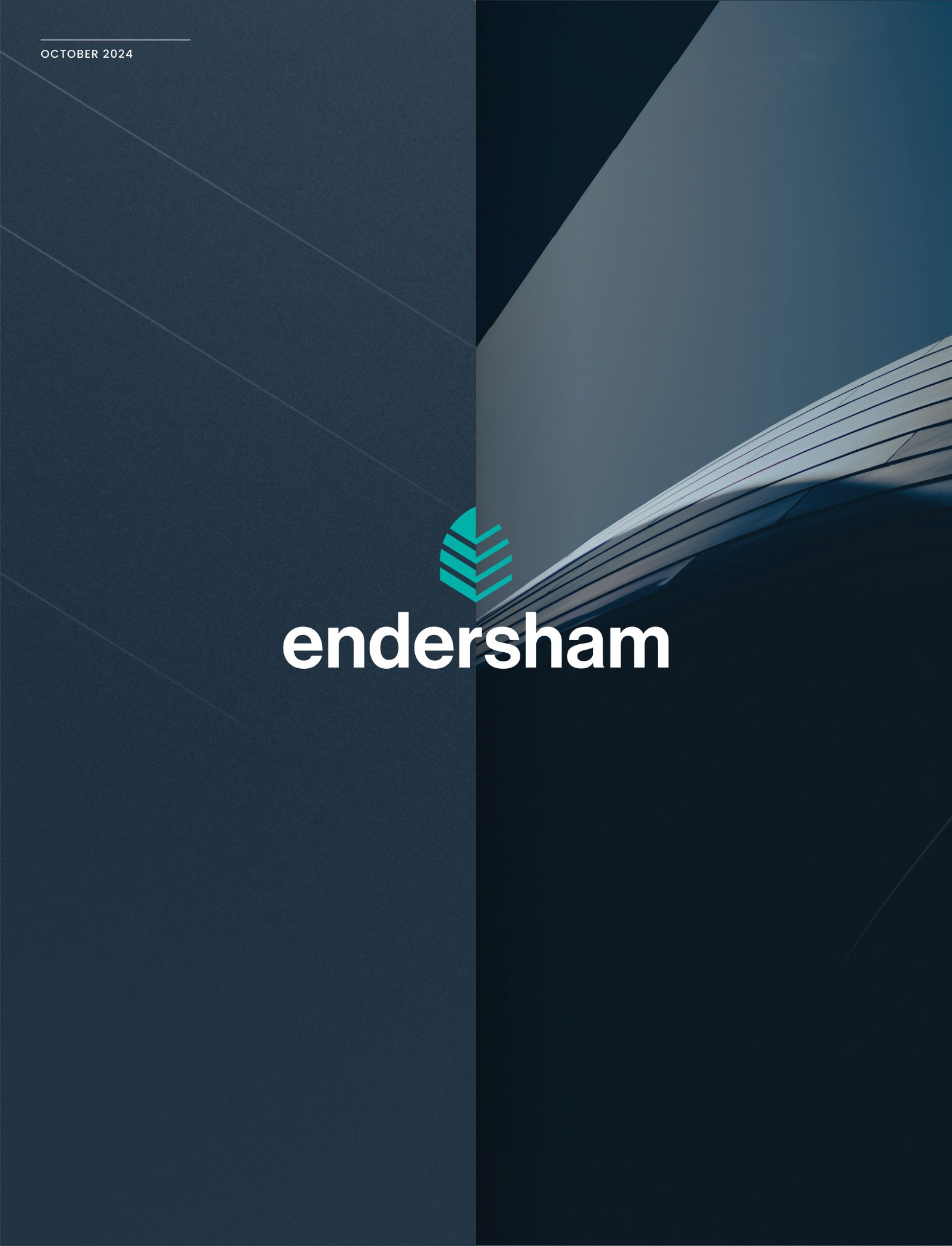 Brochure cover in the new identity