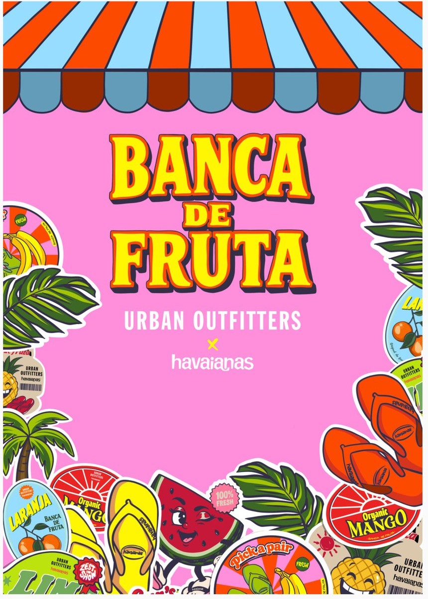 Danca de Fruta entrance poster, Havaianas x Urban Outfitters