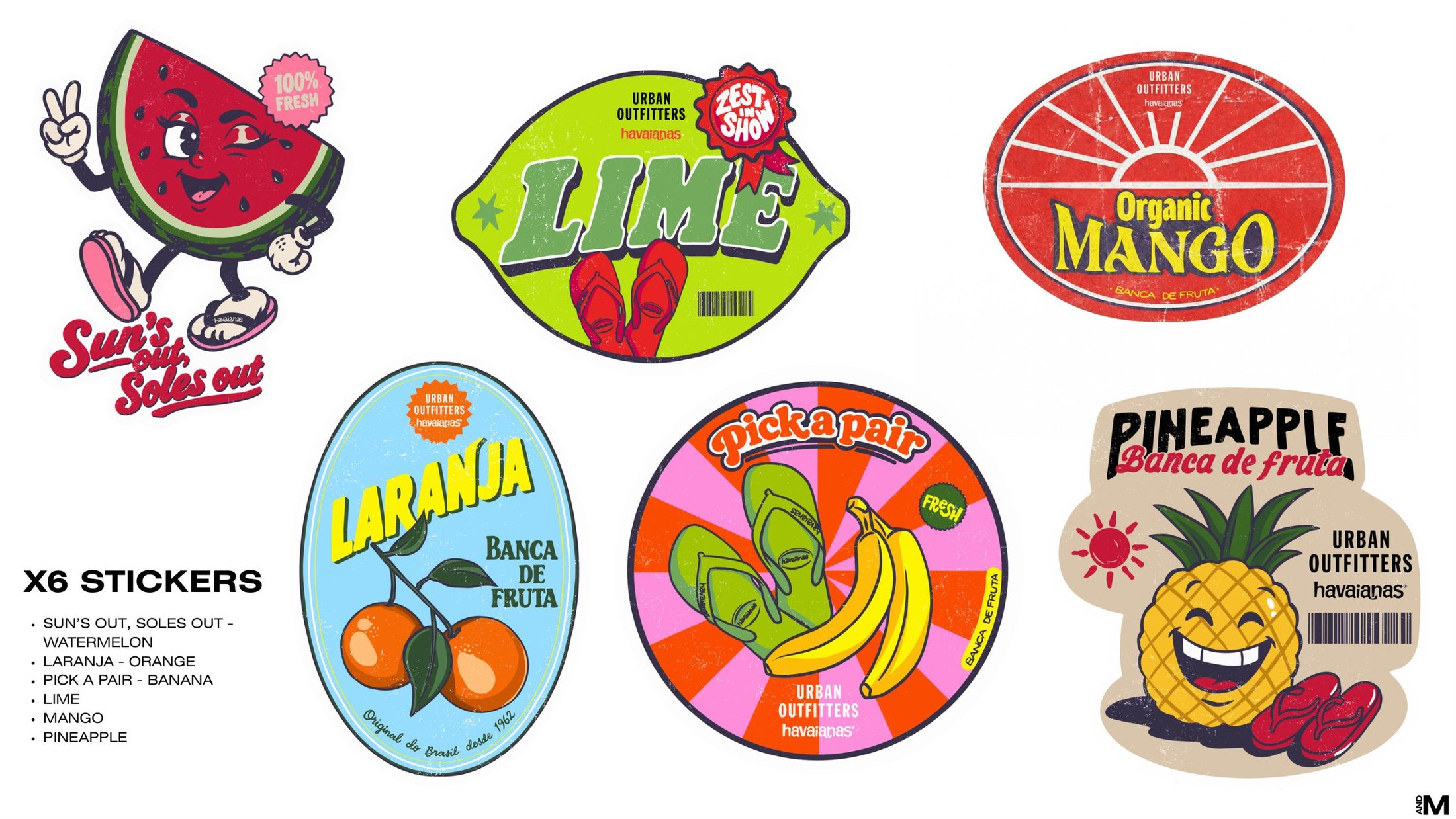 The six-sticker set