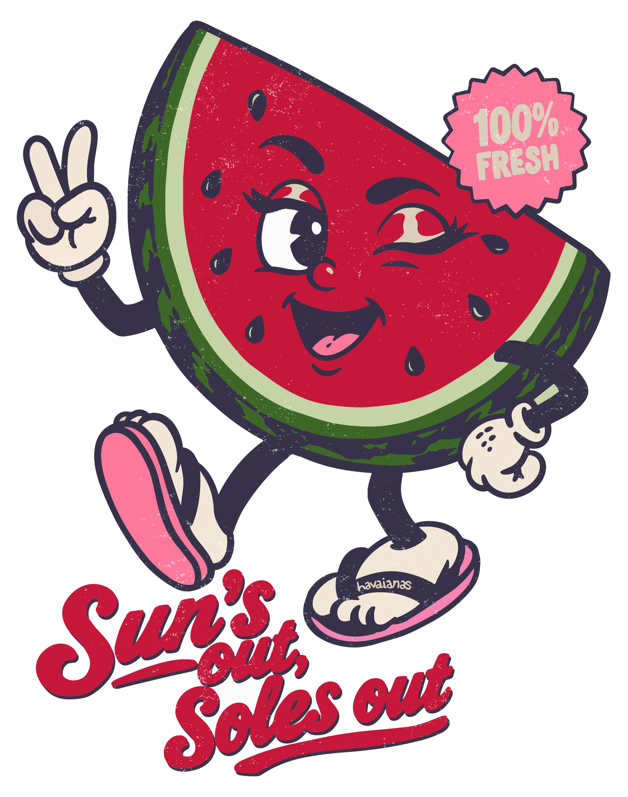 Watermelon character: Sun's Out, Soles Out