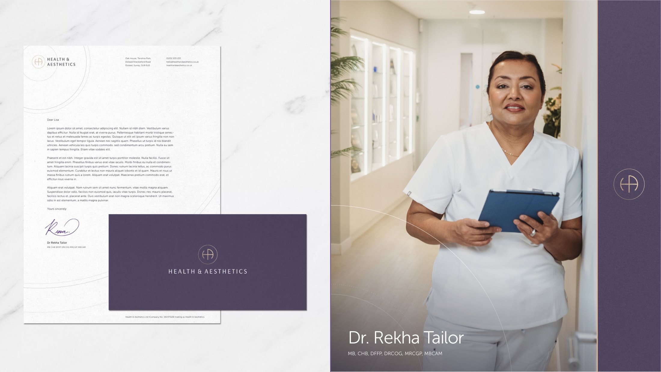 Stationery and the clinic's practitioners