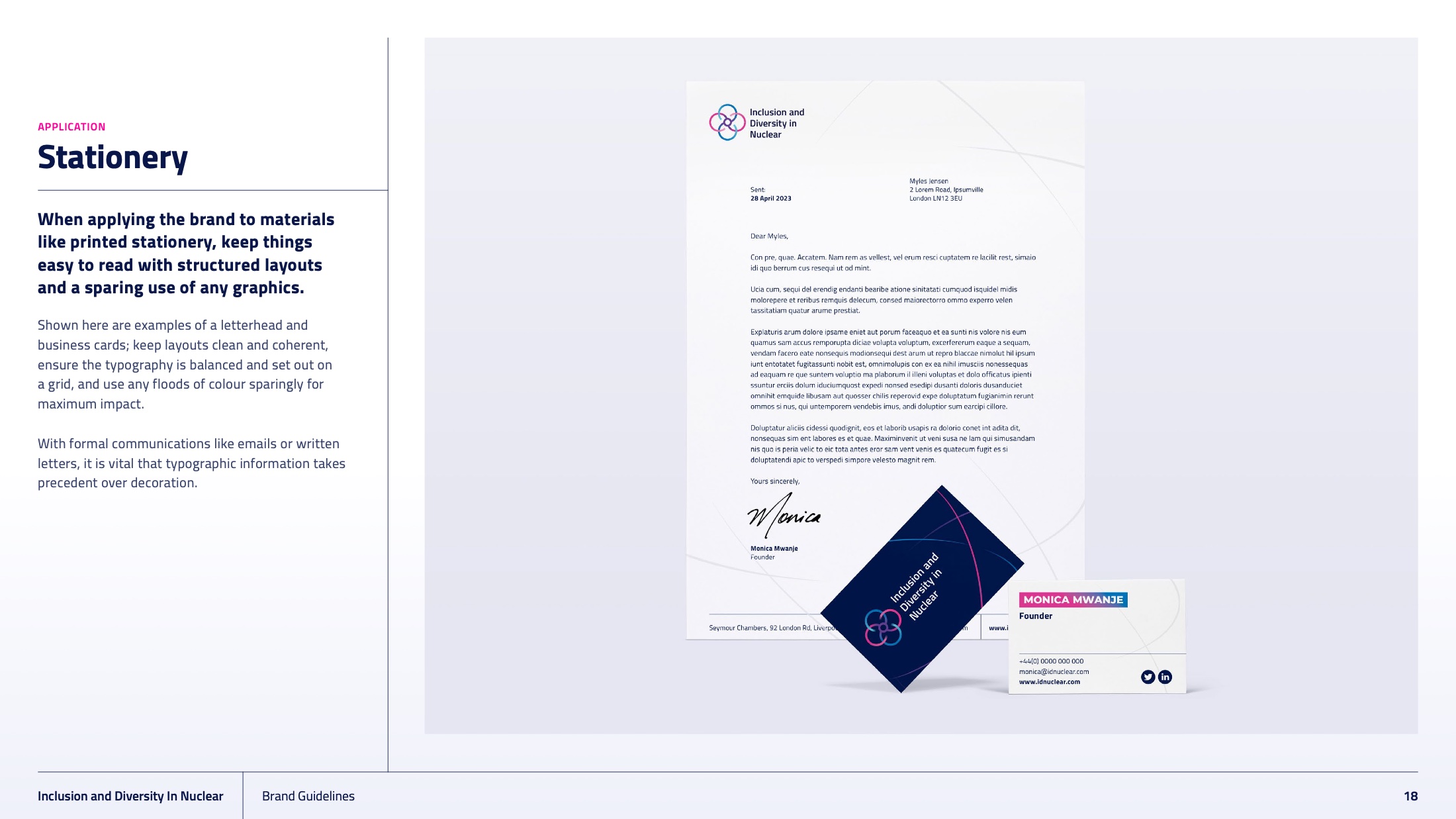 IDN stationery in the new identity