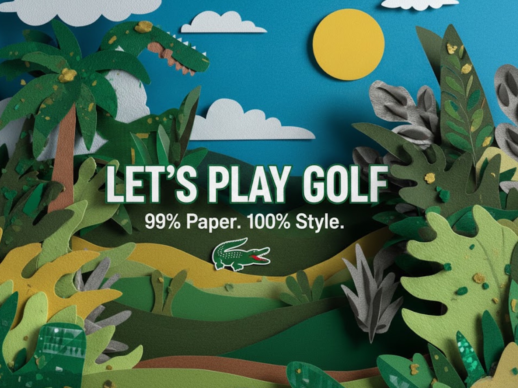 Lacoste 99% Paper speculative golf campaign