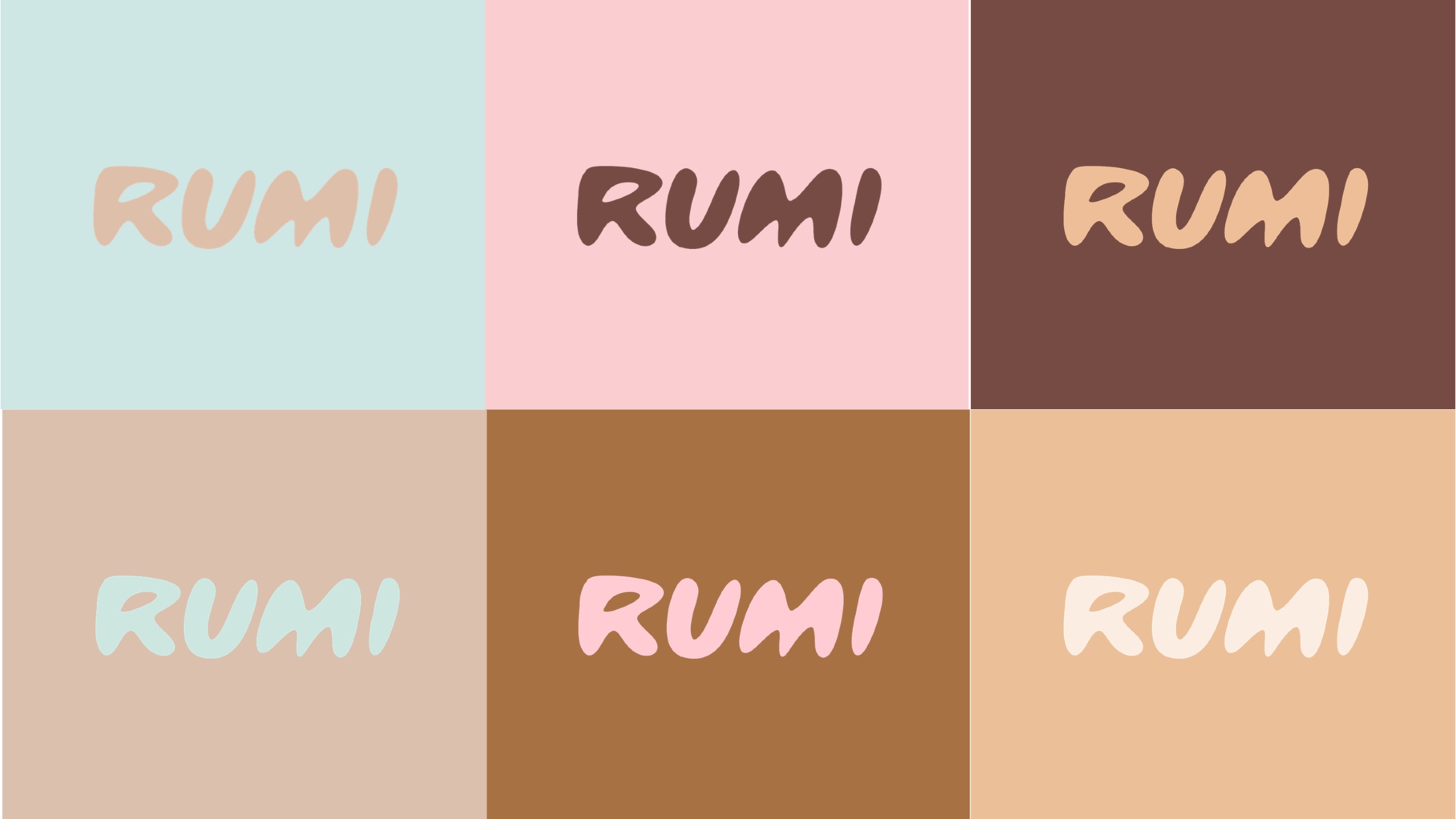 Further RUMI logo colourways