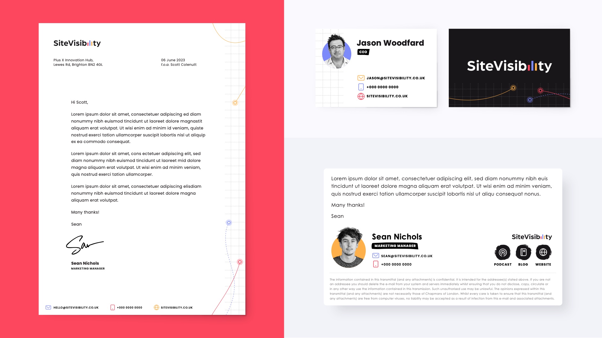 Letterhead and business cards