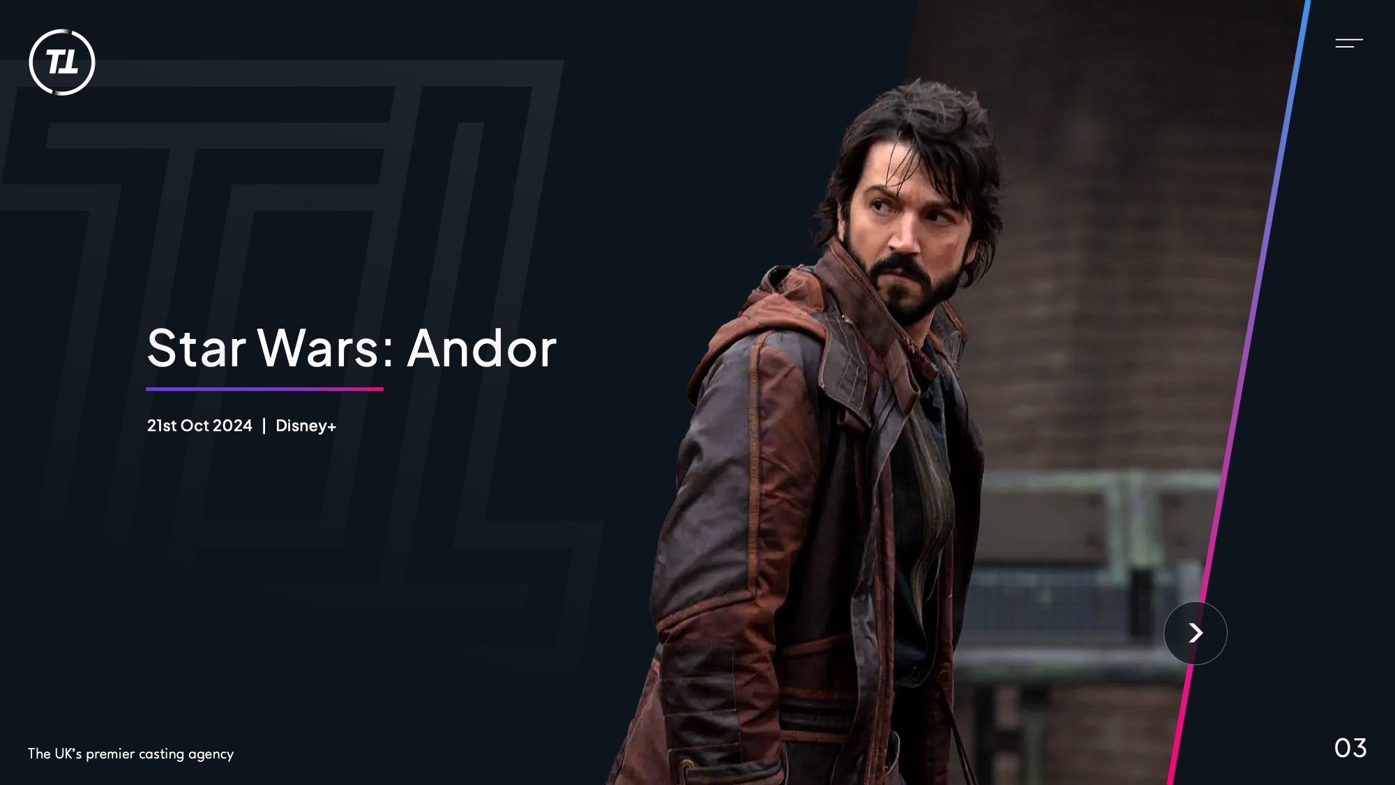 Star Wars: Andor casting still within the brand frame