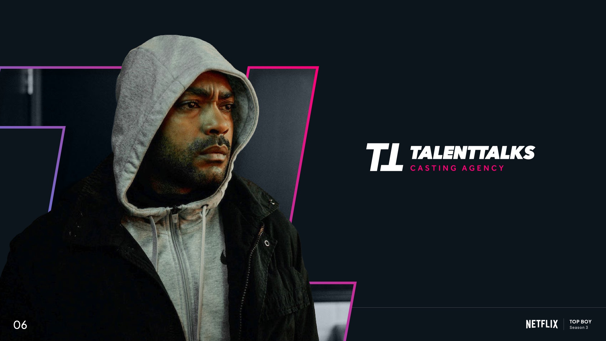 Top Boy casting still within the brand frame