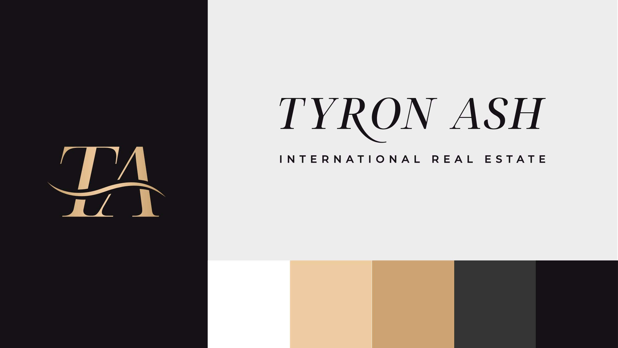 The Tyron Ash palette and reversed lockup