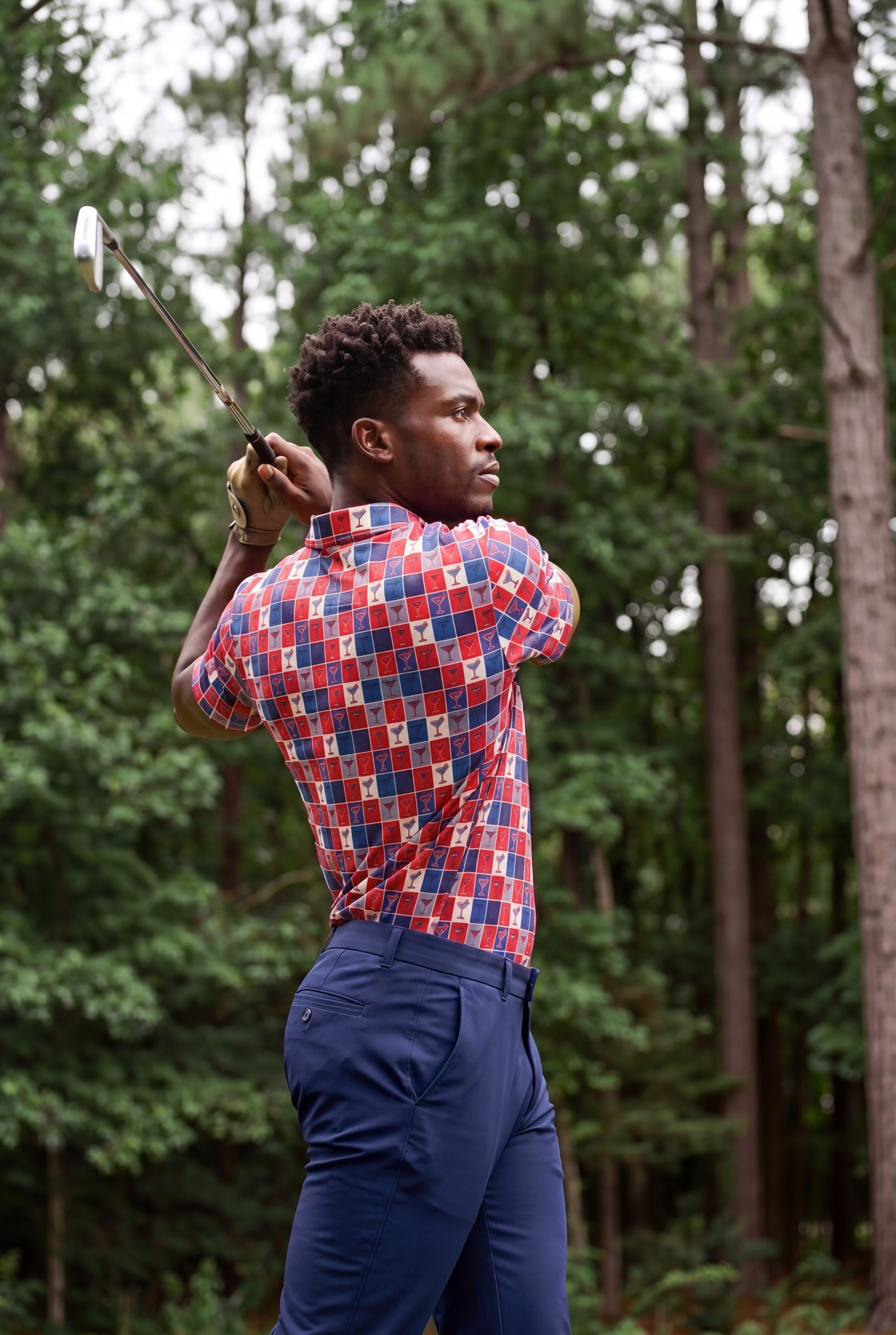 Birdy Bound golf apparel at golden hour