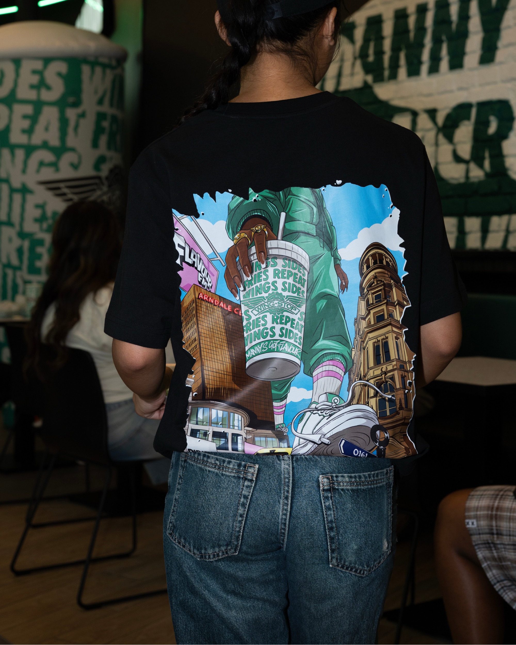 Wingstop Manchester custom illustration and merch