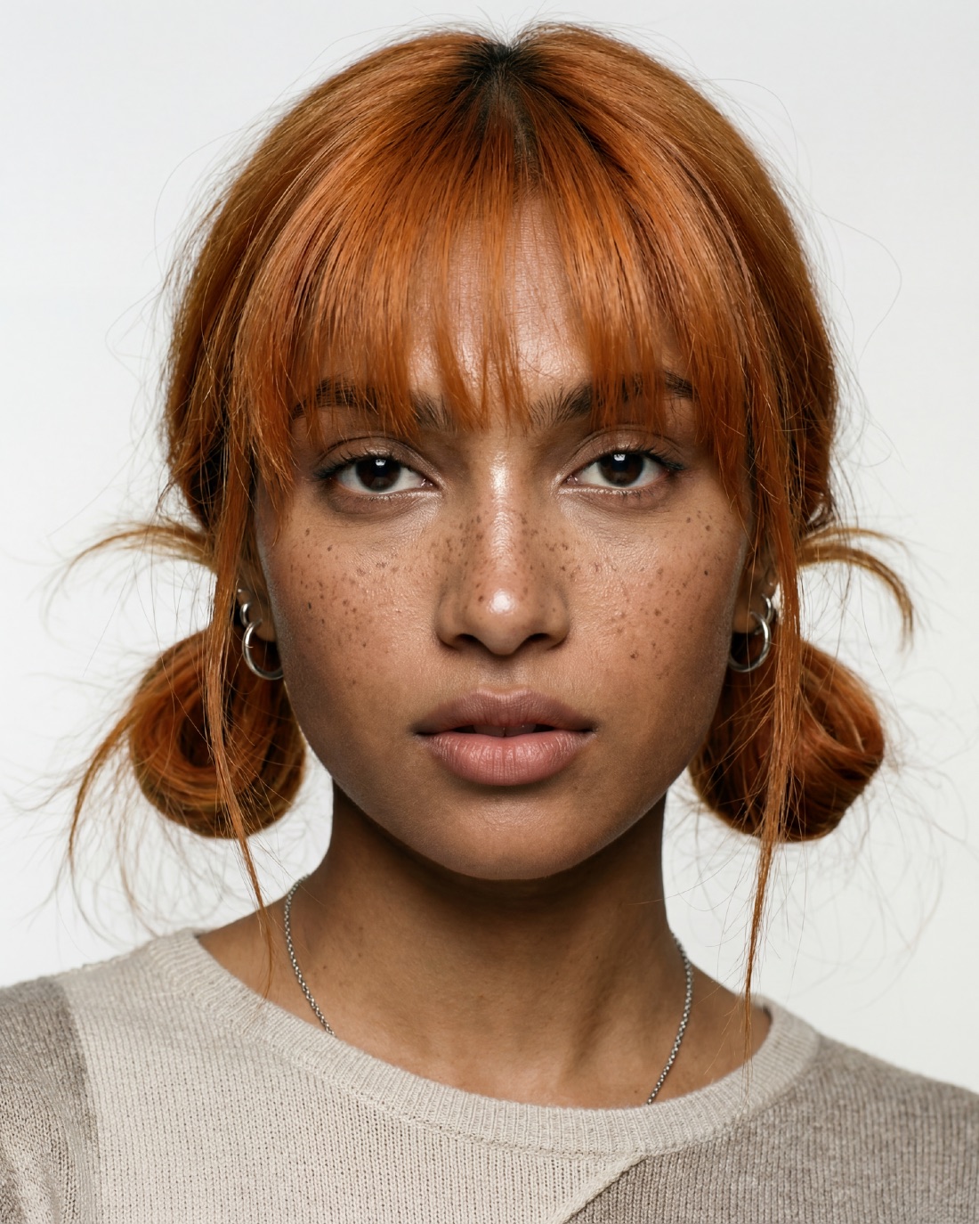 Casting portrait with freckles