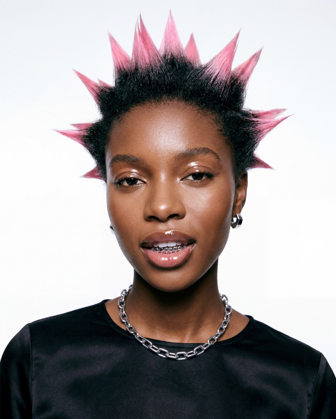 Casting portrait: pink-tipped spikes